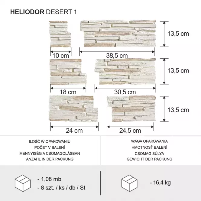 Betónový Obkladový Kameň Heliodor Desert 1 Rohový,2