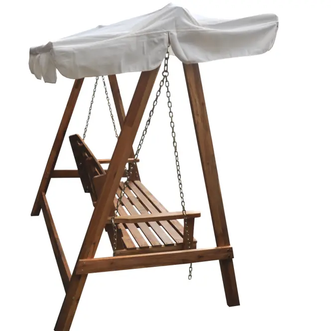 Drevená záhradná hojdačka,4