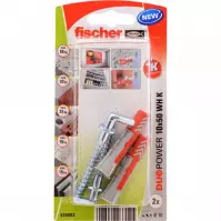 Fischer Univerzálna hmoždinka Duopower s jednoduchým hákom 10x50 WH K