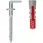 Fischer Univerzálna hmoždinka Duopower s jednoduchým hákom 8x40 WH K N