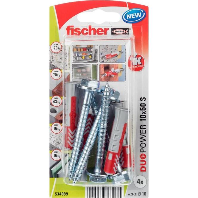 Fischer Univerzálna hmoždinka Duopowet so skrutkou 10x50 S K NV