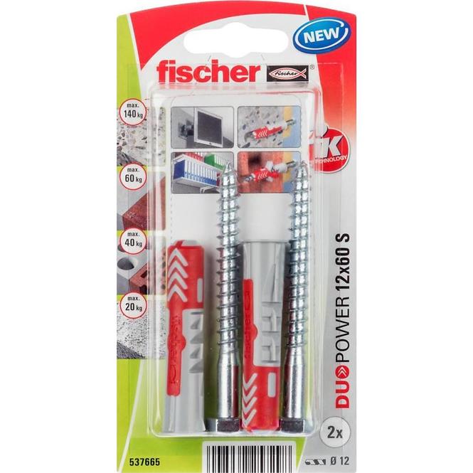 Fischer Univerzálna hmoždinka Duopowet so skrutkou 12x60 S K NV