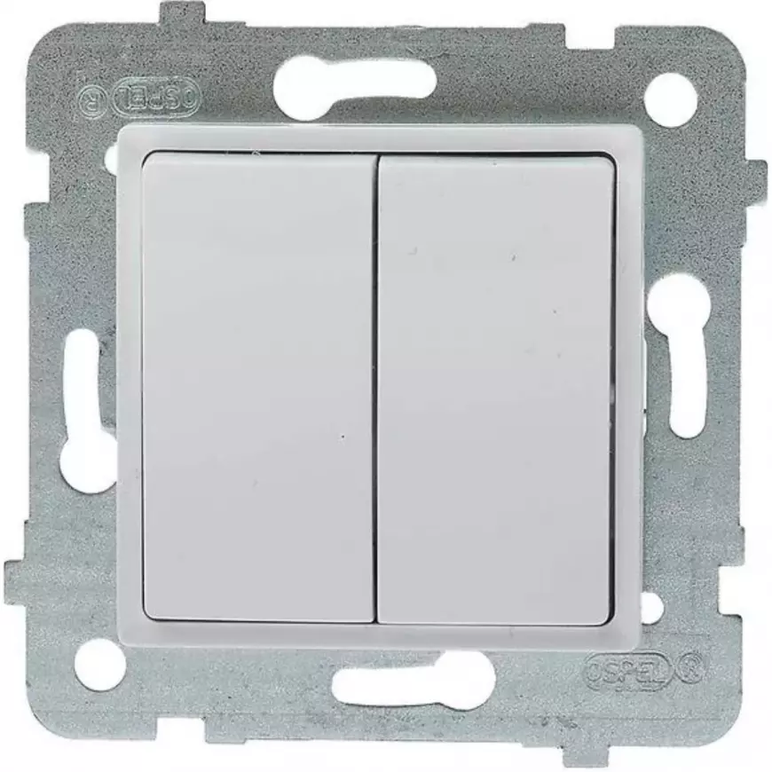 Vypínač dvojitý schodisko biely LP-10Q/M