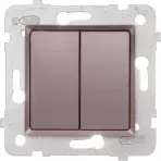 Vypínač schodiskový dvojitý titán LP-10Q/M