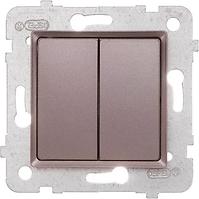 Vypínač schodiskový dvojitý titán LP-10Q/M