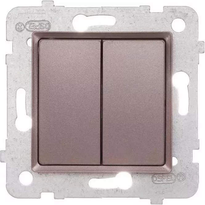 Vypínač schodiskový dvojitý titán LP-10Q/M