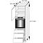 Kuchynská skrinka D14RU/3E Quantum vanilla mat/lava,2