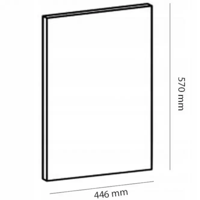 Skrinka do kuchyne Gardena d45fzn dvierka na umývačku 570 X 446 grey,3