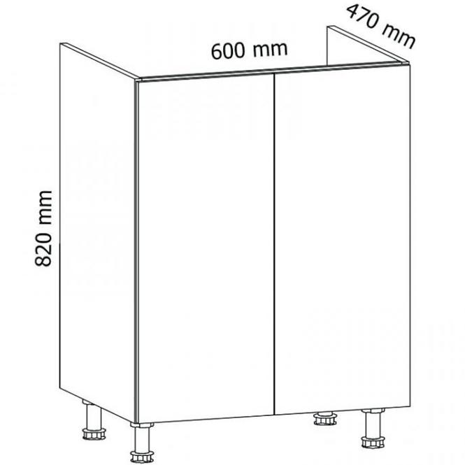 Skrinka do kuchyne Gardena D60Z grey,2