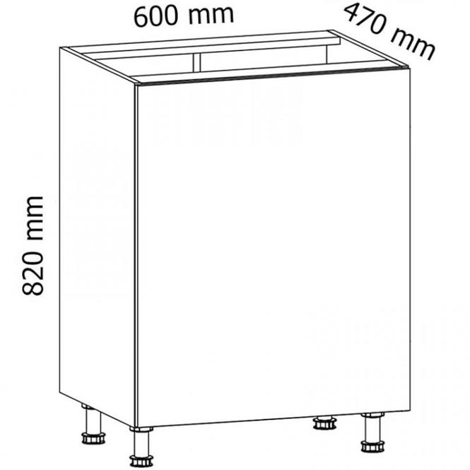 Skrinka do kuchyne Gardena D60Z P grey,2
