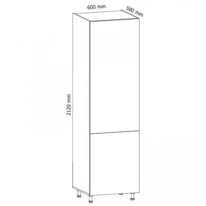 Skrinka do kuchyne Gardena D60ZL P grey
