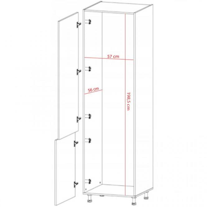 Skrinka do kuchyne Gardena D60ZL P grey,3