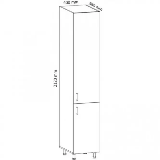 Kuchynská skrinka Linea D40SP grey