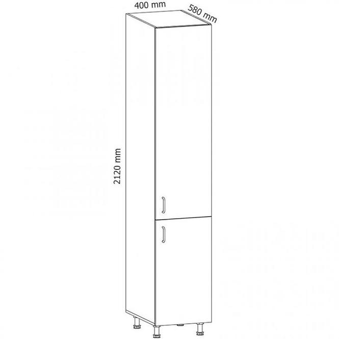 Kuchynská skrinka Linea D40SP grey
