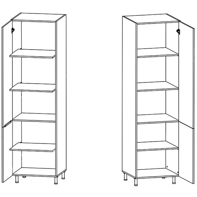 Kuchynská skrinka Linea D40SP grey