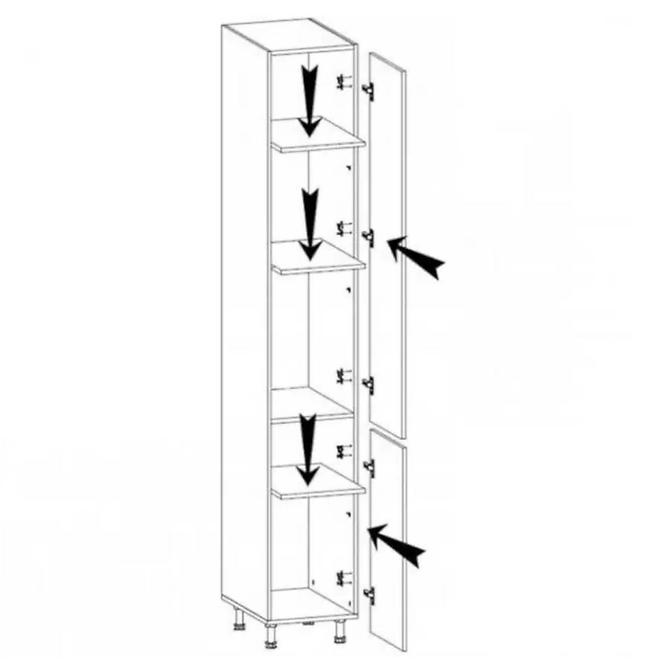 Kuchynská skrinka Linea D40SP grey,7
