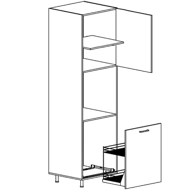 Kuchynská skrinka Linea D60P grey