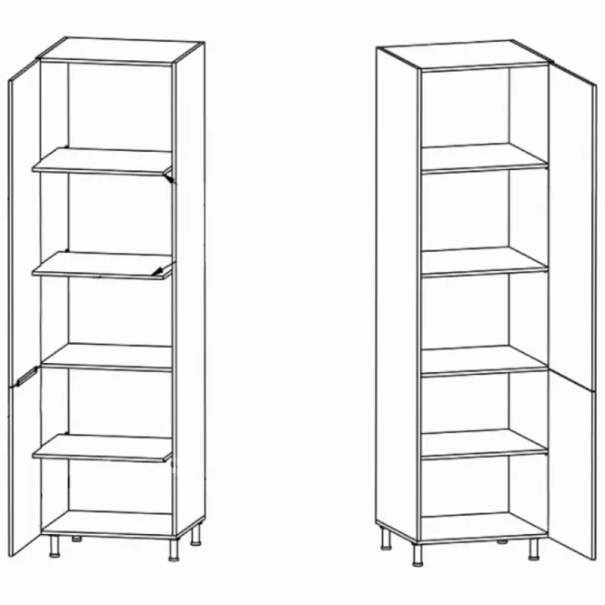 Kuchynská skrinka Linea D60R grey,3
