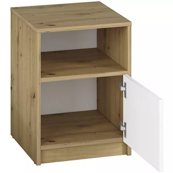 Nočný stolík Fini 11 dąb dub artisan/biela/antracit
