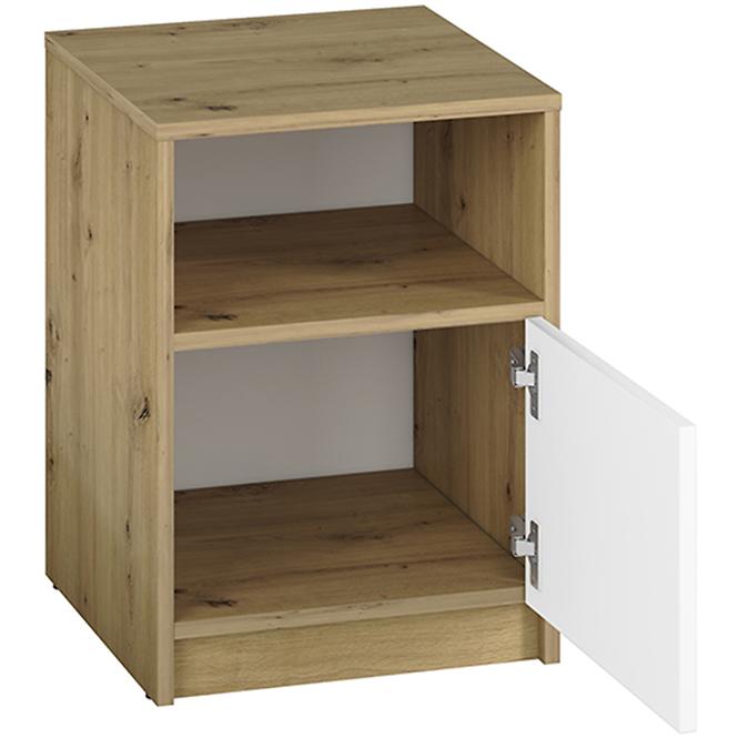 Nočný stolík Fini 11 dąb dub artisan/biela/antracit