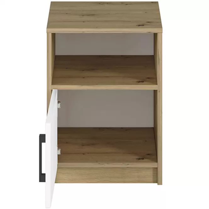 Nočný stolík Fini 11 dąb dub artisan/biela/antracit