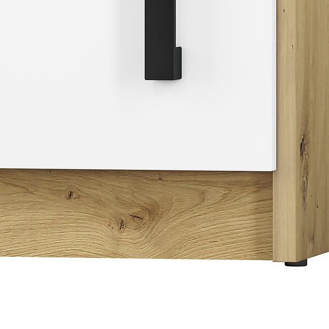 Nočný stolík Fini 11 dąb dub artisan/biela/antracit