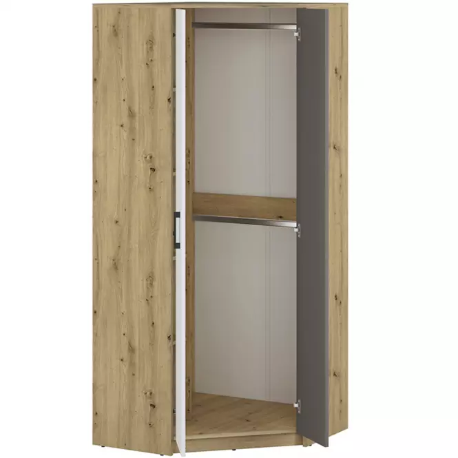 Skriňa 82 Fini 13  dub artisan/biela/antracit,3