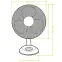 Stolový ventilátor Table 12" čierny VO0025 30W,4