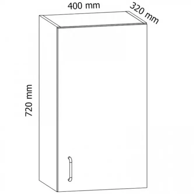Skrinka do kuchyne Gardena G40 P grey