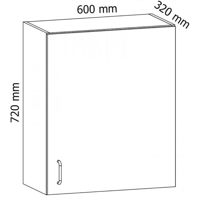Skrinka do kuchyne Gardena G60 P grey