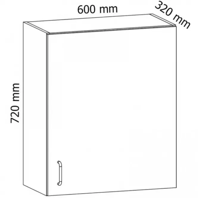 Skrinka do kuchyne Gardena G60 P grey,2