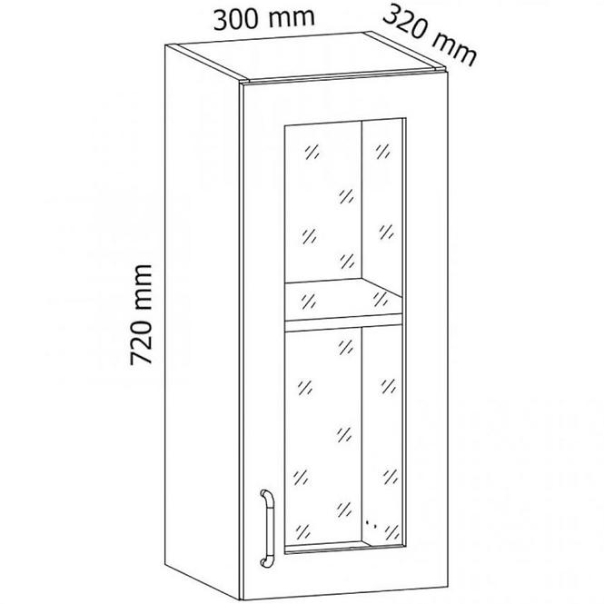Kuchynská skrinka Linea G30S grey,2
