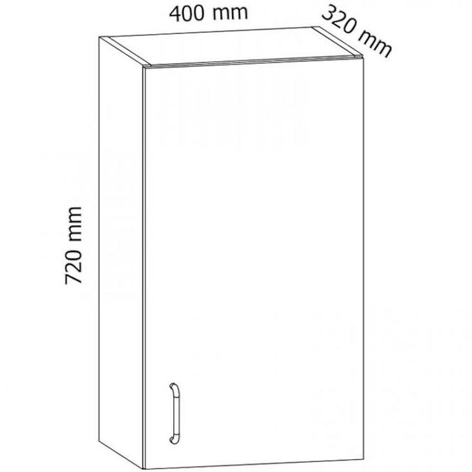 Kuchynská skrinka Linea G40 grey