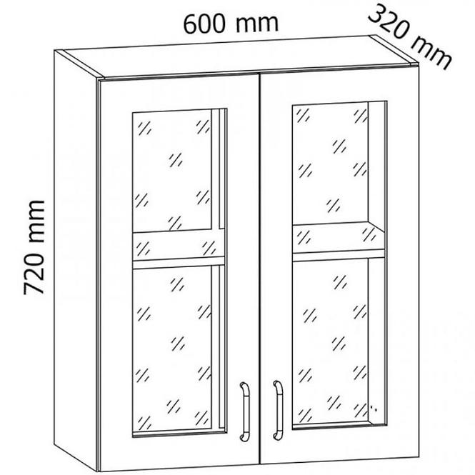 Kuchynská skrinka Linea G60S grey