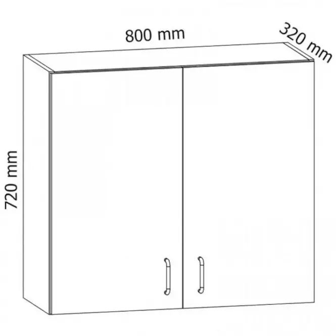 Kuchynská skrinka Linea G80 grey