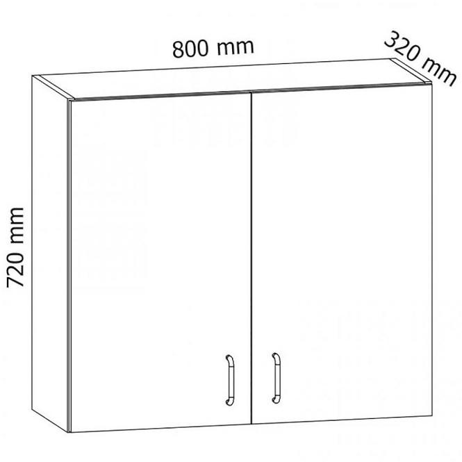 Kuchynská skrinka Linea G80 grey