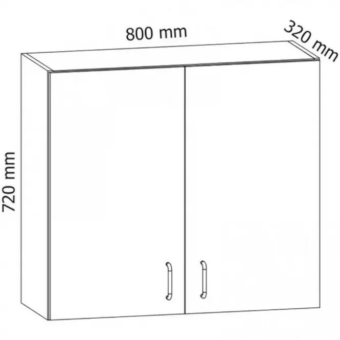 Kuchynská skrinka Linea G80C grey