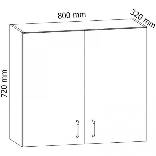 Kuchynská skrinka Linea G80C grey