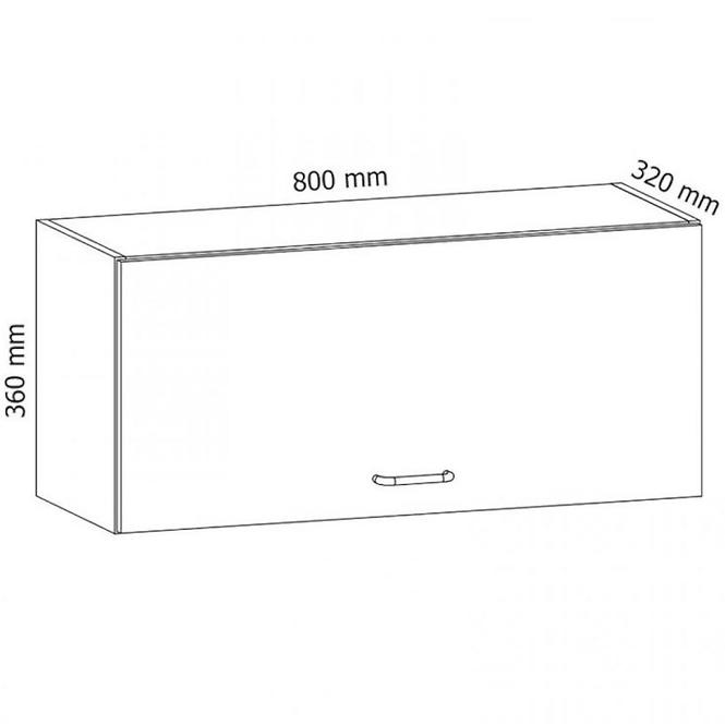 Kuchynská skrinka Linea G80K grey