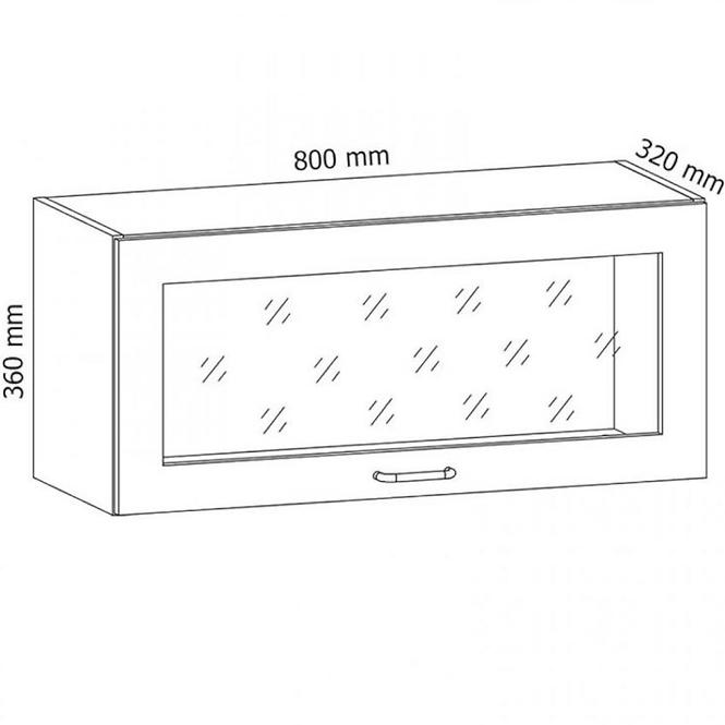 Kuchynská skrinka Linea G80KS grey