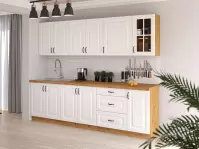 Kuchynská linka Stilo biela mat/artisan 260 bez dosku Kuchynská linka Stilo biela mat/artisan 260 bez dosku