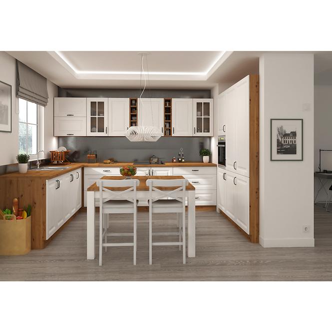 Kuchynská linka Stilo biela mat/artisan 260 bez dosku,6
