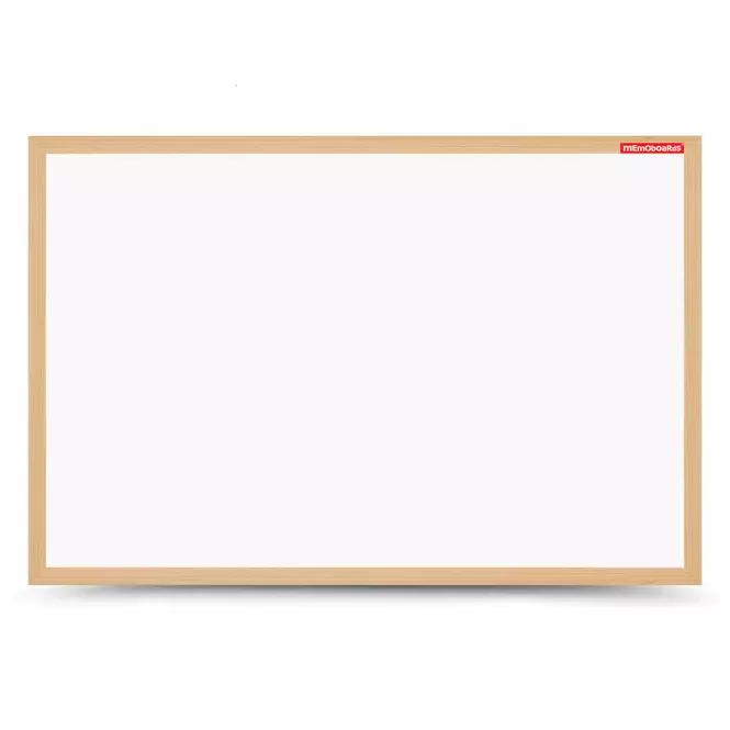 Biela magnetická nástenka s dreveným rámom 60x40 cm