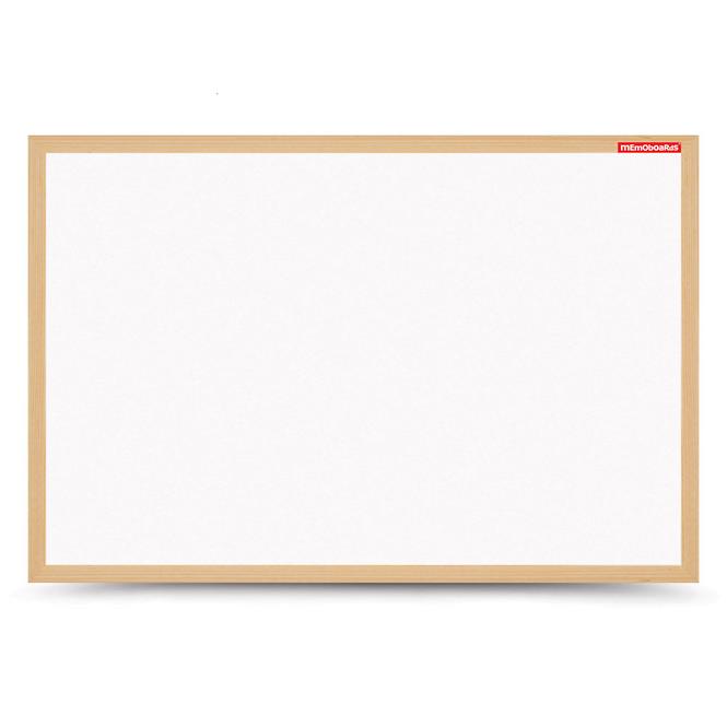 Biela magnetická nástenka s dreveným rámom 80x50 cm