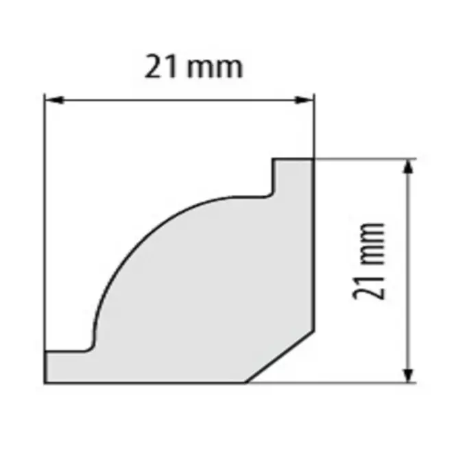 Podlahová lišta Elegance LPC-01-101 biela matná,2