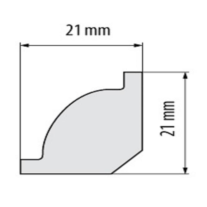 Podlahová lišta Elegance LPC-01-101 biela matná,2