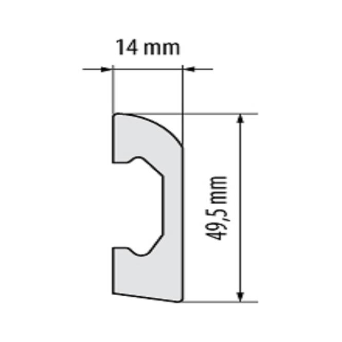  Podlahová lišta Elegance LPC-04-T101 biely satin