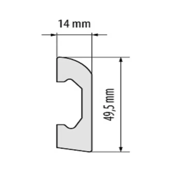 Podlahová lišta Elegance LPC-04-T101 biely satin,2