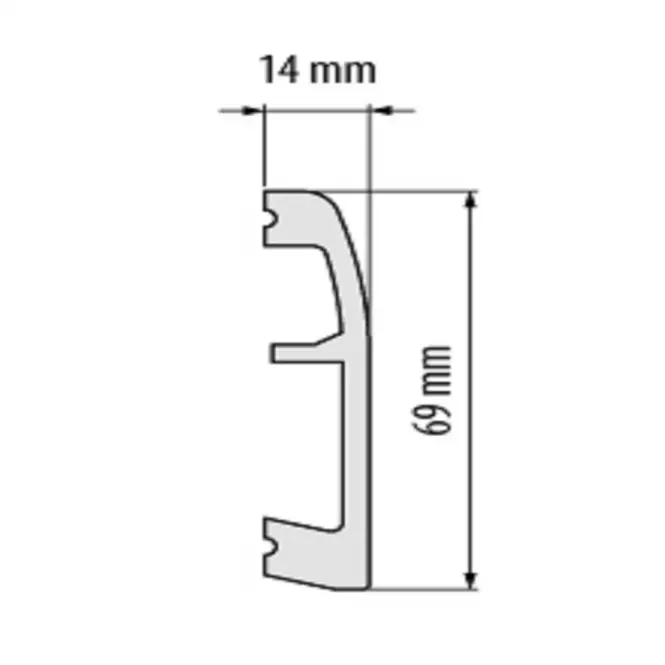 Podlahová lišta Elegance LPC-06-101 biela matná,2