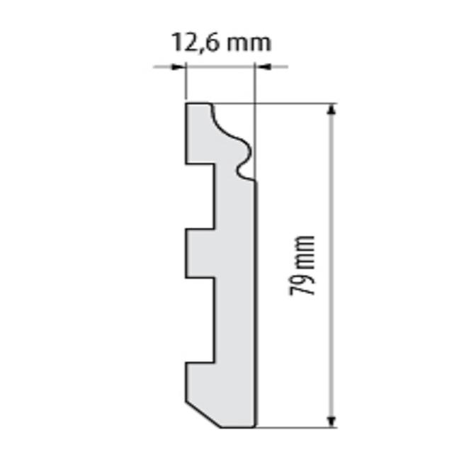  Podlahová lišta Elegance LPC-07-101 biela matná